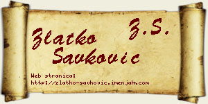 Zlatko Savković vizit kartica